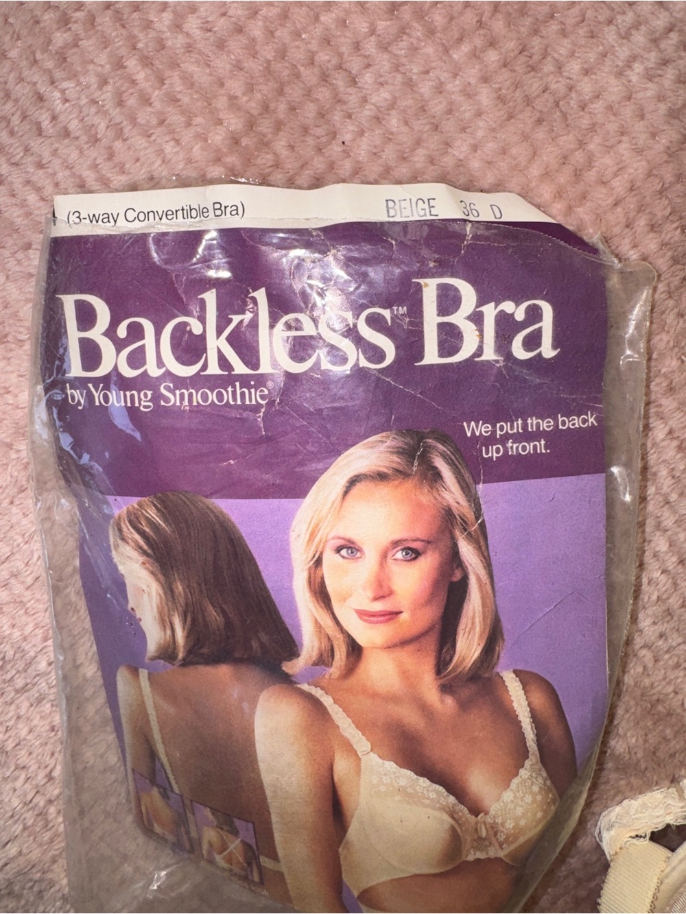 Backless Bra in Beige - Convertible 3-Way Support